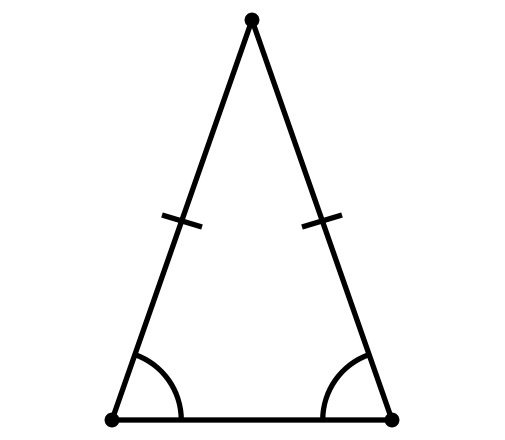 Фотография равнобедренного треугольника