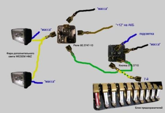 Как подключить фары напрямую