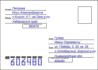 Как правильно писать почтовый адрес в документах образец