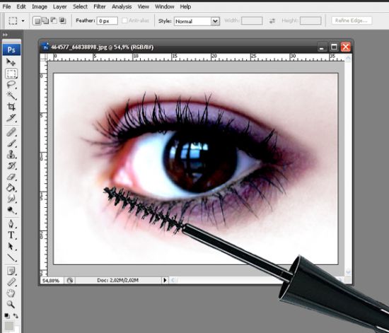 Как дорисовать ресницы в фотошоп