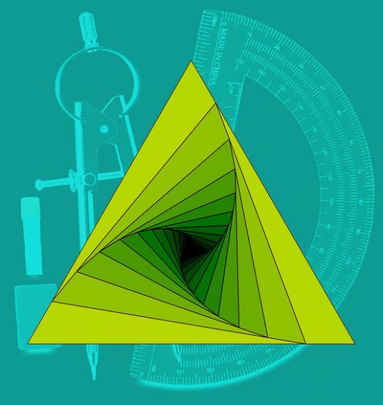 Как нарисовать равносторонний треугольник Математика