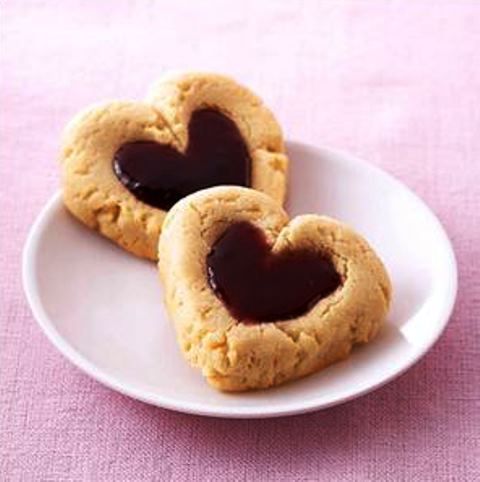 Печенье сердечки с джемом