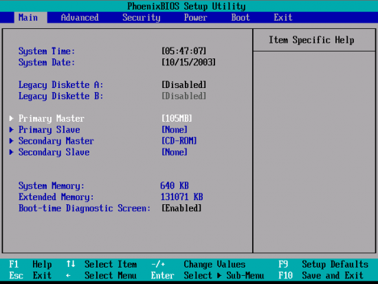 Настройка bios ноутбука hp 6720s