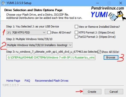Yumi программа для создания загрузочной флешки