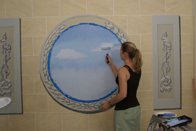 Как нарисовать облака на стене