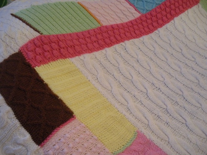 How to knit a blanket with needles