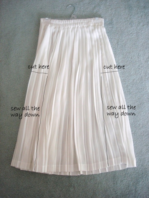 How to alter a skirt to a dress