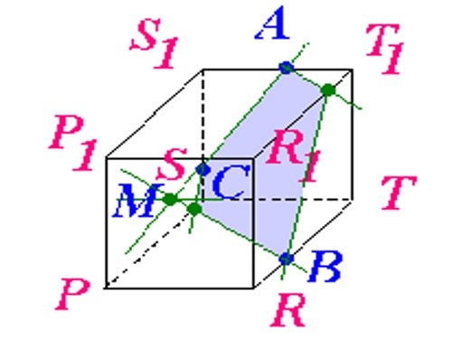 How to build a cross-section of a parallelepiped