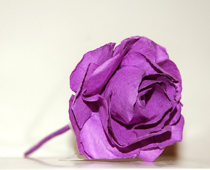 Как сложить розу из бумаги