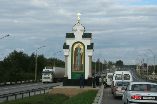 The icon in the frame is protected from atmospheric phenomena