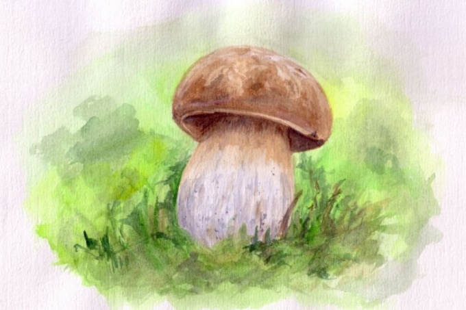 Как рисовать осенние грибы