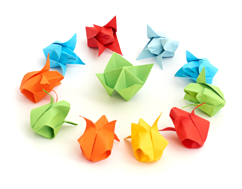 Как сделать оригами-цветы