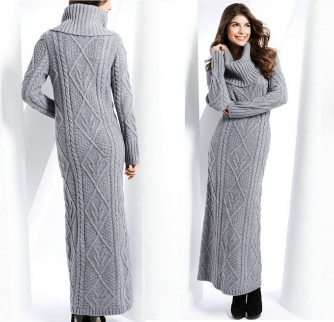 Long knitted dress