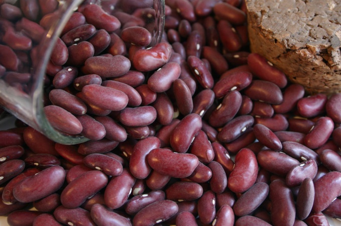 Varieties of beans differ in shape and color.