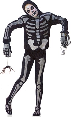очень просто сделать скелет-костюм