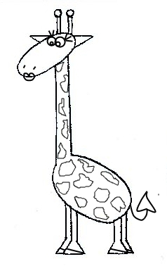 Как нарисовать жирафу