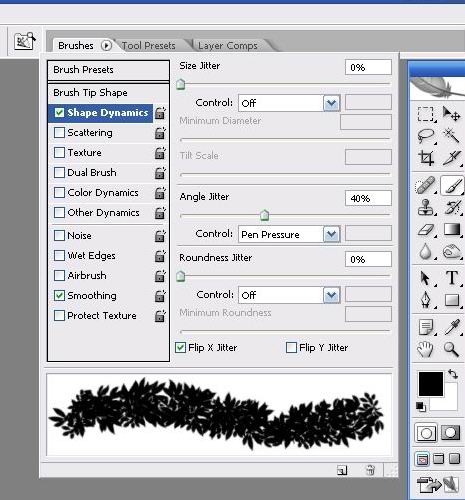 How to rotate a brush in photoshop