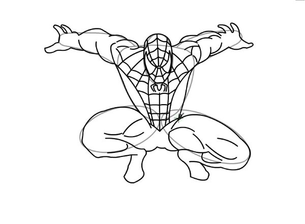 Паутина на костюме <strong>человека-<b>паука</b></strong> подчеркивает его образ.