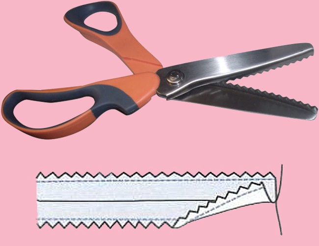 Edging shears with zigzag blades