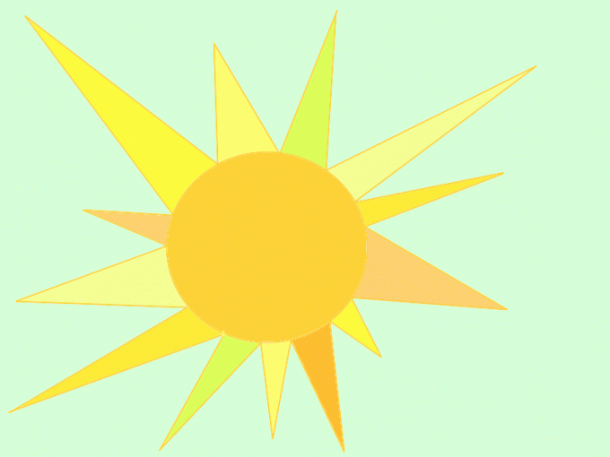 How to draw the sun