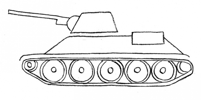Как нарисовать танк поэтапно, для начинающих