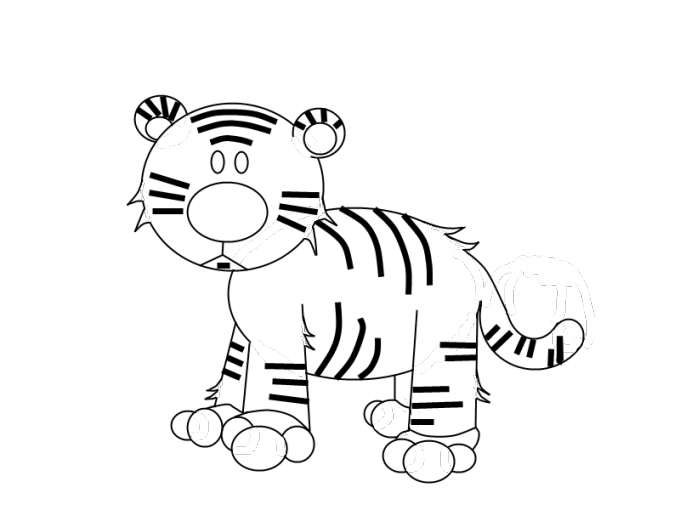 Как нарисовать <strong>тигра</strong> <b>карандашом</b>