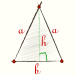 Как обнаружить площадь равнобедренного треугольника