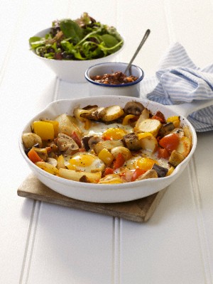 Fried potatoes matches perfectly with mushrooms