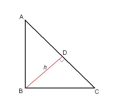 How to find the height in a right triangle