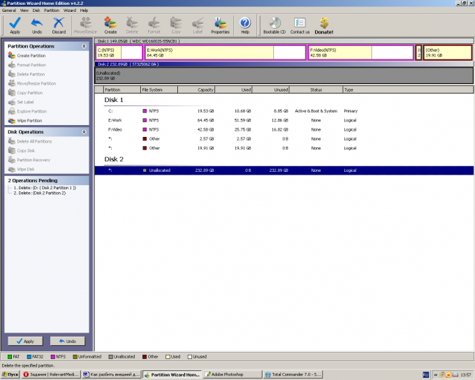 How to split an external drive on <b>topics</b>