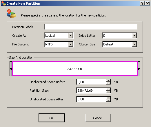 How to split an external drive on <b>topics</b>