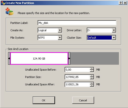 How to split an external drive on <b>topics</b>