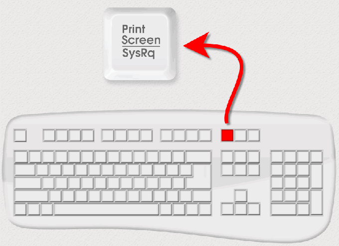 Расположение клавиши Print Screen на клавиатуре