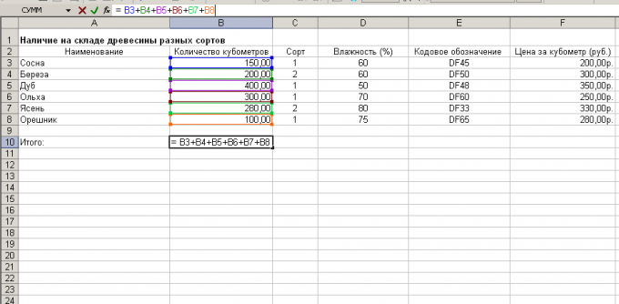 How to build an excel spreadsheet