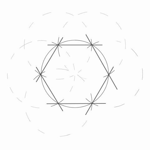 How to construct a regular hexagon