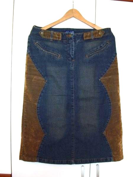 Как сшить из старых джинс юбку