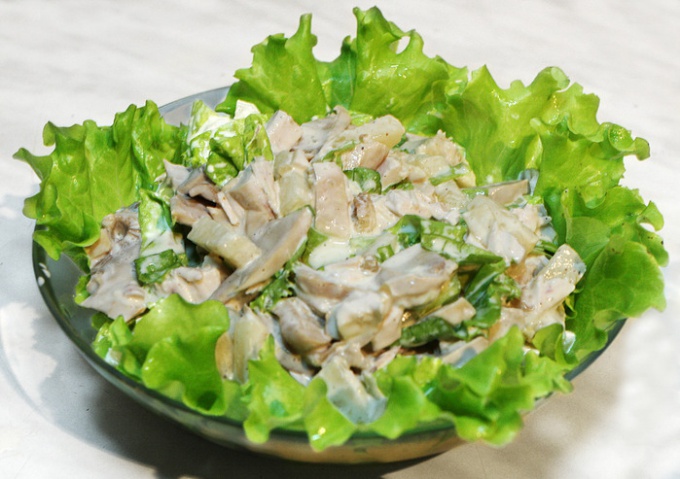 How to cook salad of boiled chicken breast