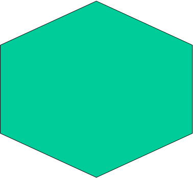 Верный рельефный шестиугольник