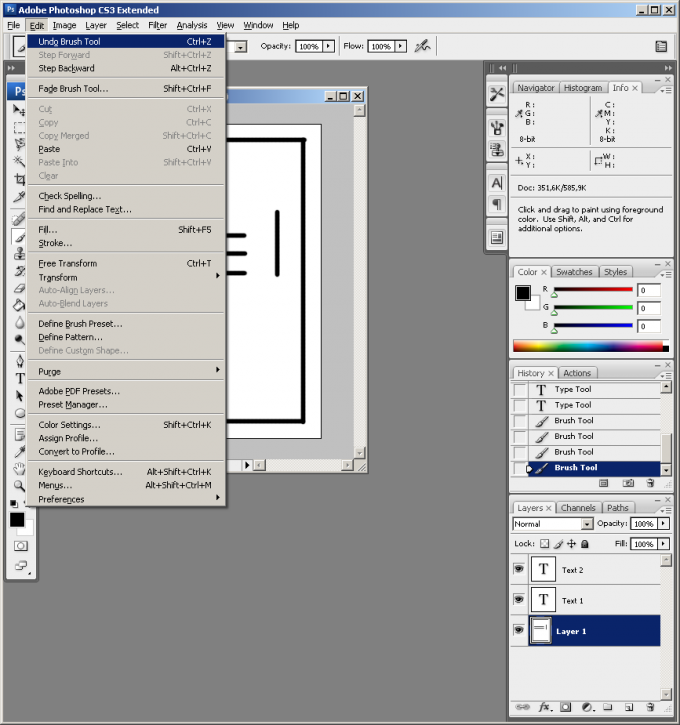 How to cancel <b>action</b> <strong>photoshop</strong>