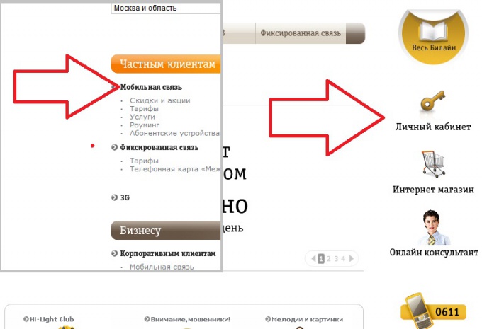 Как узнать <b>баланс</b> в <em>билайне</em> через интернет