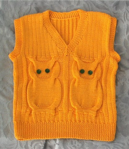 How to knit a child's vest knitting