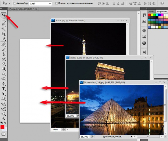 How to make multiple pictures into one in Photoshop