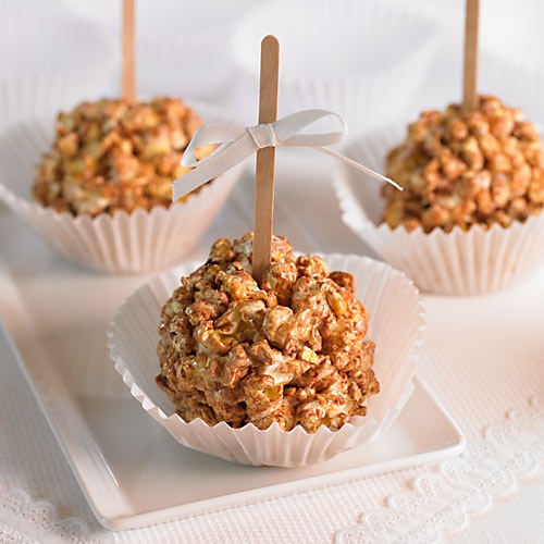 Caramel and popcorn - a favorite candy of kids