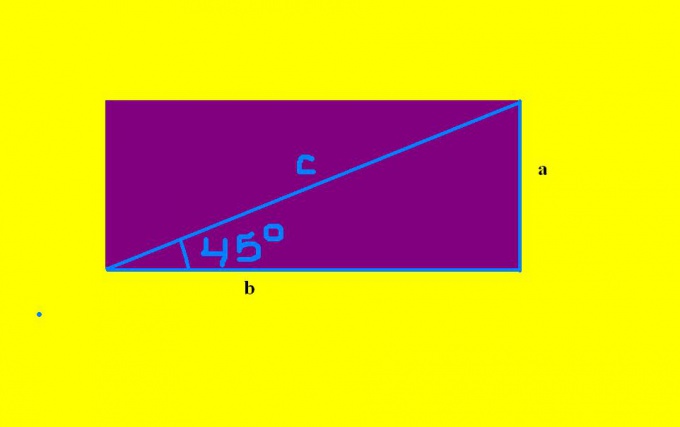 How to find <strong>hand</strong> <b>rectangle</b> if you know <em>diagonal</em>