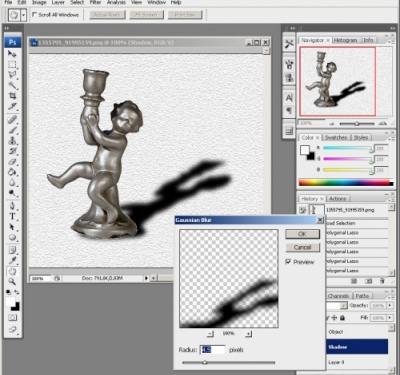Как нарисовать тень в Фотошопе