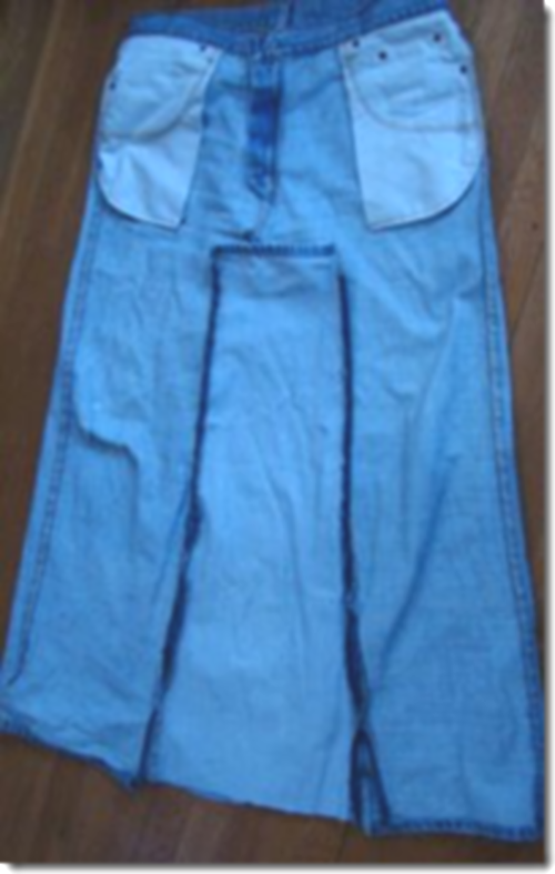 How to alter <strong>jeans</strong> <b>skirt</b>
