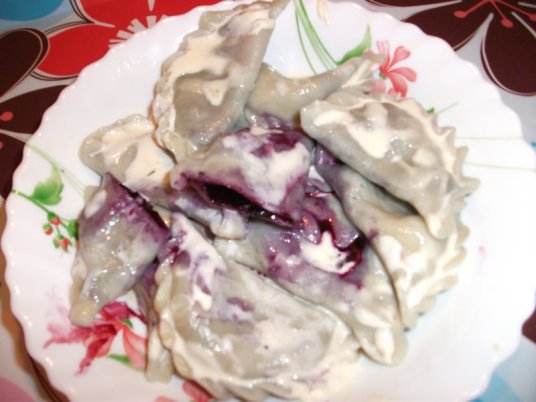 How to cook dumplings with blueberries