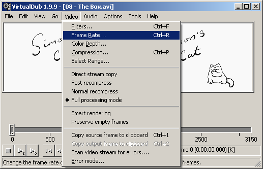 How to change the <b>frequency</b> <strong>frames</strong>