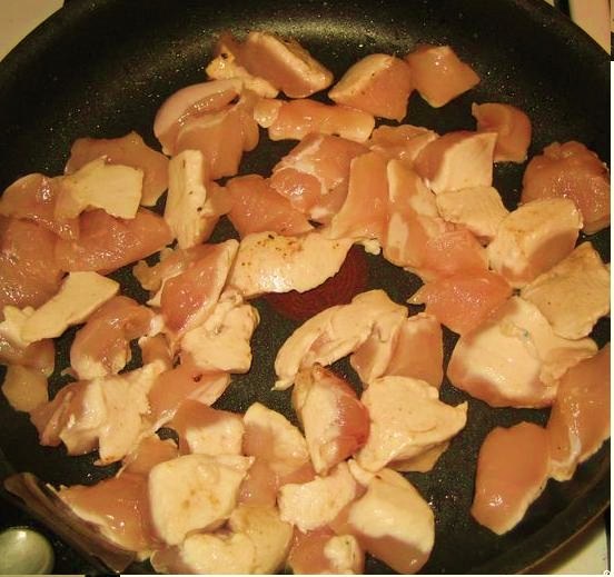 How to cook chicken fillet with mushrooms