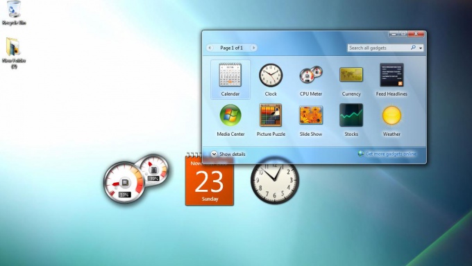 How to enable Windows 7 gadgets